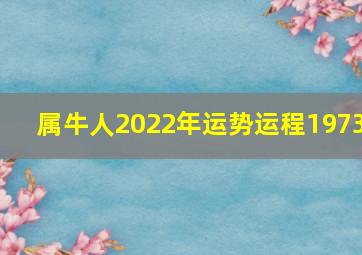 属牛人2022年运势运程1973