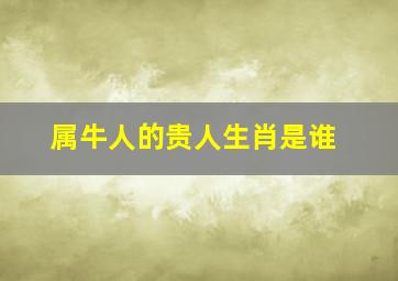 属牛人的贵人生肖是谁