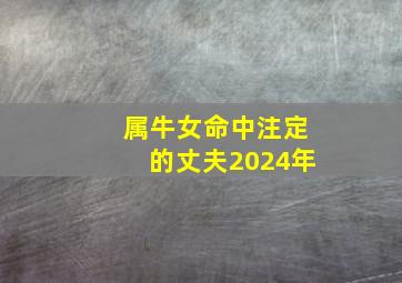 属牛女命中注定的丈夫2024年