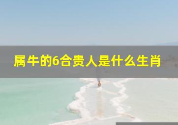 属牛的6合贵人是什么生肖