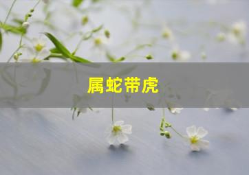 属蛇带虎