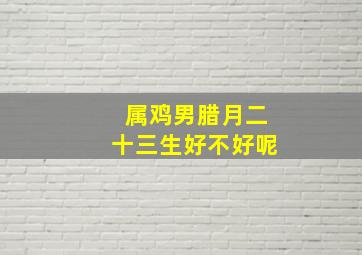 属鸡男腊月二十三生好不好呢