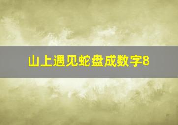 山上遇见蛇盘成数字8