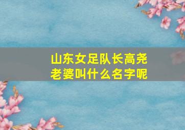 山东女足队长高尧老婆叫什么名字呢