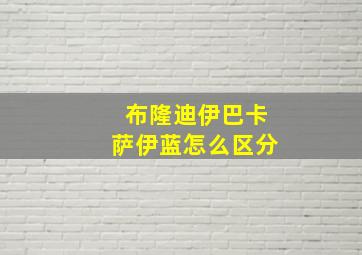 布隆迪伊巴卡萨伊蓝怎么区分