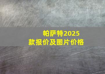 帕萨特2025款报价及图片价格