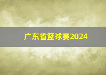 广东省篮球赛2024