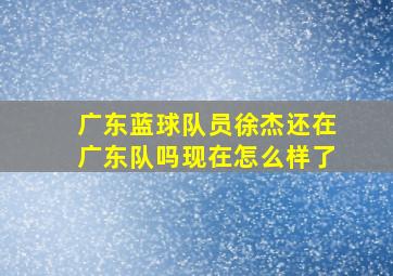 广东蓝球队员徐杰还在广东队吗现在怎么样了