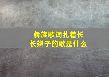 彝族歌词扎着长长辫子的歌是什么