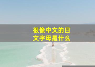 很像中文的日文字母是什么