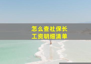 怎么查社保长工资明细清单