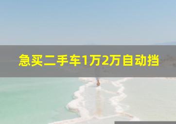 急买二手车1万2万自动挡