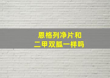 恩格列净片和二甲双胍一样吗