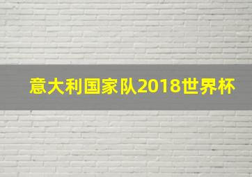 意大利国家队2018世界杯