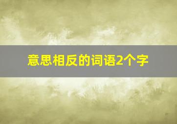 意思相反的词语2个字