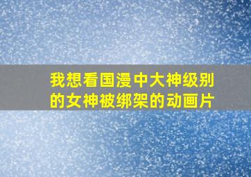 我想看国漫中大神级别的女神被绑架的动画片