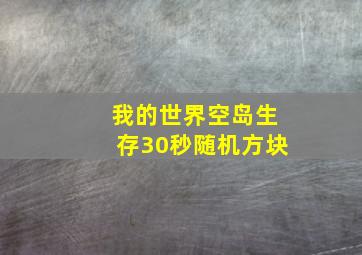 我的世界空岛生存30秒随机方块