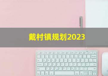 戴村镇规划2023