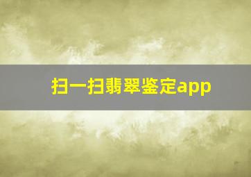 扫一扫翡翠鉴定app