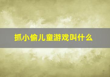 抓小偷儿童游戏叫什么