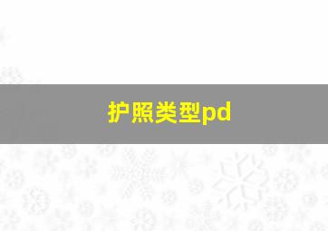 护照类型pd