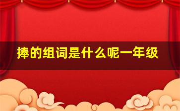 捧的组词是什么呢一年级