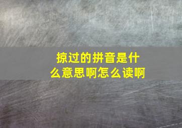 掠过的拼音是什么意思啊怎么读啊