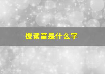 援读音是什么字