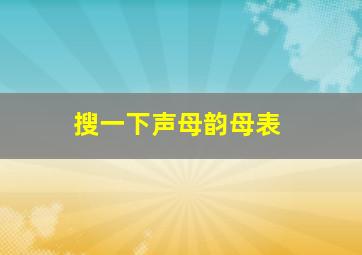 搜一下声母韵母表