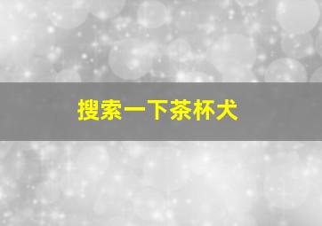 搜索一下茶杯犬