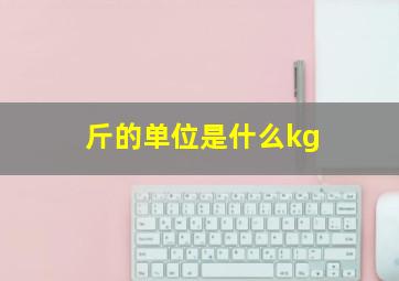 斤的单位是什么kg