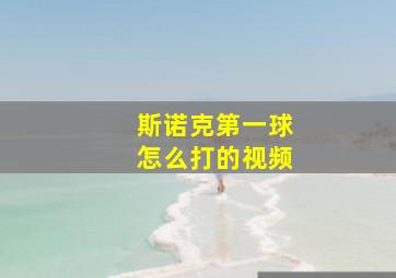 斯诺克第一球怎么打的视频