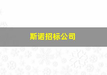 斯诺招标公司