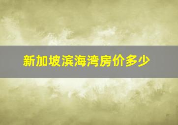 新加坡滨海湾房价多少