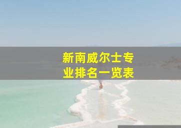 新南威尔士专业排名一览表