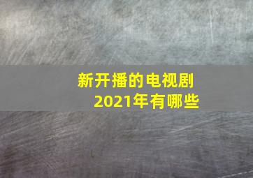 新开播的电视剧2021年有哪些