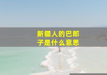 新疆人的巴郎子是什么意思