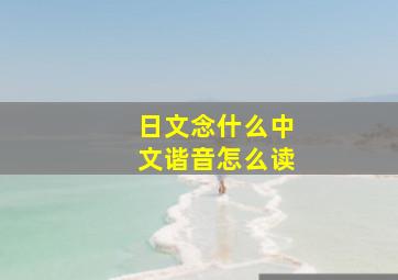 日文念什么中文谐音怎么读