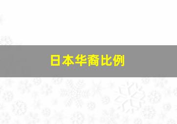 日本华裔比例