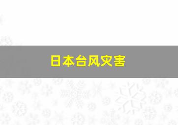 日本台风灾害