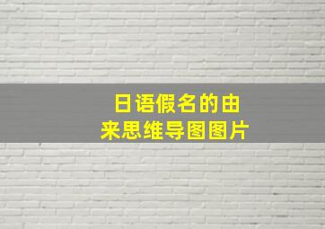 日语假名的由来思维导图图片