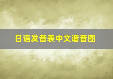 日语发音表中文谐音图