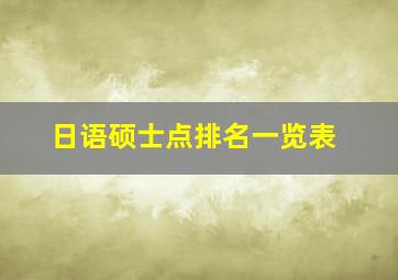 日语硕士点排名一览表