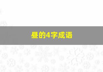 昼的4字成语