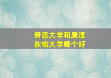 普渡大学和康涅狄格大学哪个好