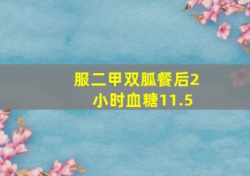 服二甲双胍餐后2小时血糖11.5