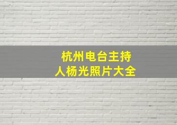 杭州电台主持人杨光照片大全