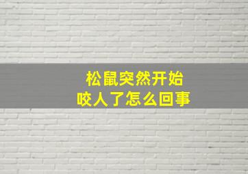 松鼠突然开始咬人了怎么回事