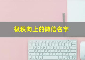 极积向上的微信名字