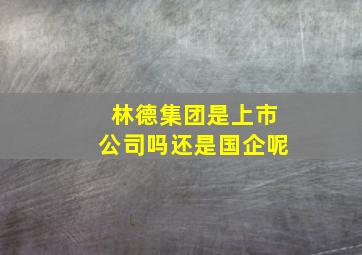 林德集团是上市公司吗还是国企呢